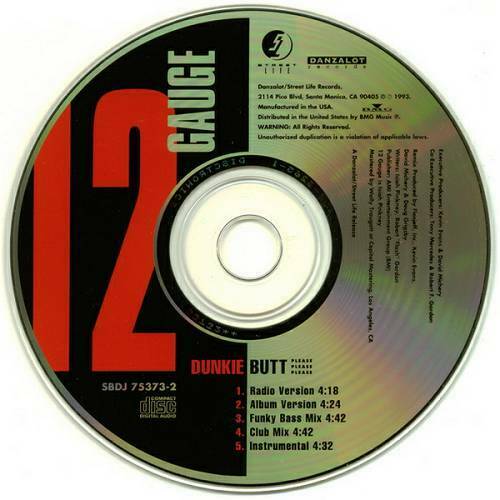 12 Gauge - Dunkie Butt (Please Please Please) (CD, Maxi-Single, Promo) cover