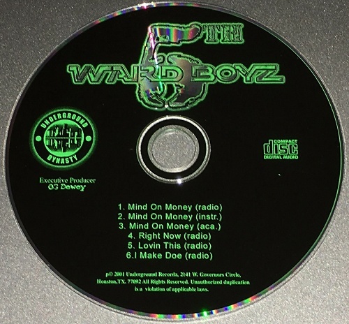 5th Ward Boyz - Mind On Money (CD Single, Promo) cover