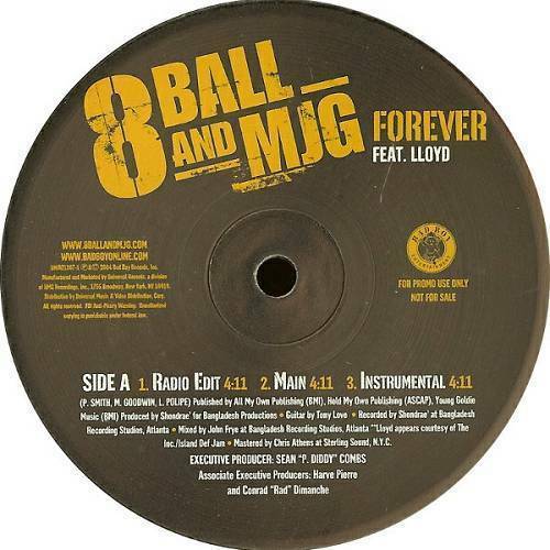 8Ball & MJG - Forever / Confessions (12'' Vinyl Promo) cover
