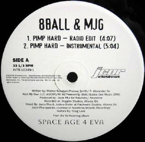 8Ball & MJG - Pimp Hard (12'' Vinyl Promo) cover