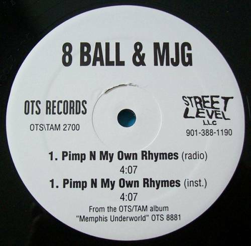 8Ball & MJG - Pimp N My Own Rhymes (12'' Vinyl) cover