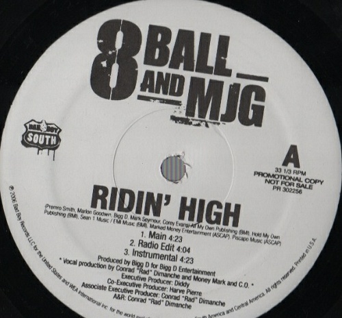8Ball & MJG - Ridin` High (12'' Vinyl Single) cover