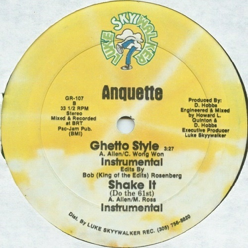 Anquette - Ghetto Style (12'' Vinyl, 33 1-3 RPM) cover