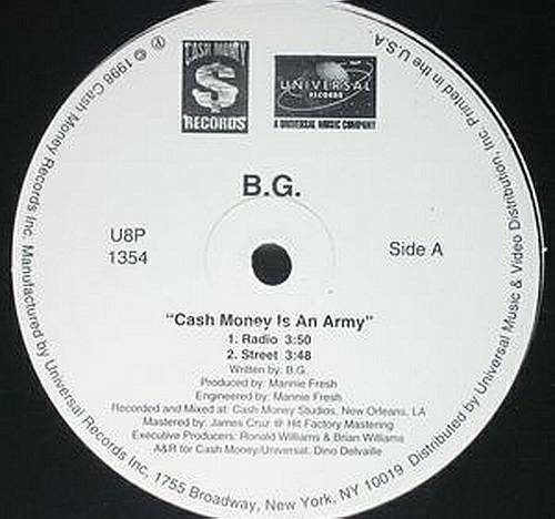 B.G. - Cash Money Is An Army (Vinyl, 12'') cover