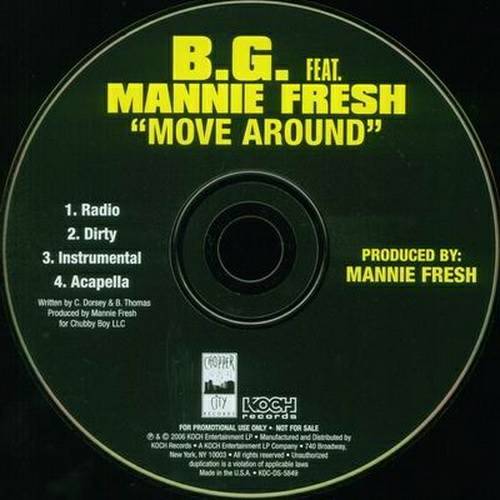 B.G. - Move Around (CD Maxi-Single Promo) cover