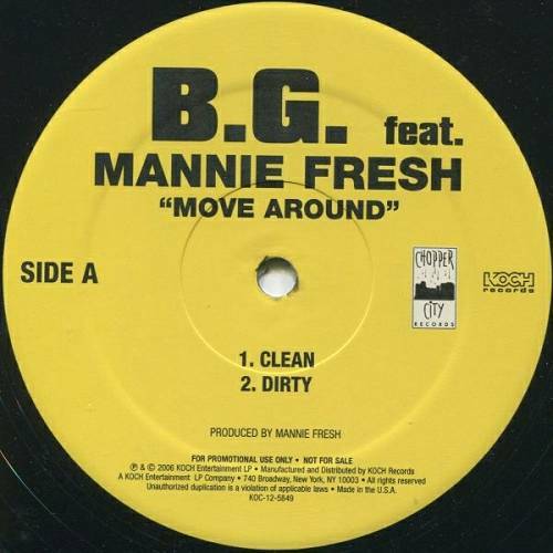 B.G. - Move Around (Vinyl, 12'' Promo) cover
