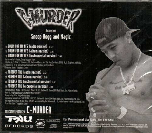 C-Murder - Down For My N`s (CD Single, Promo) cover