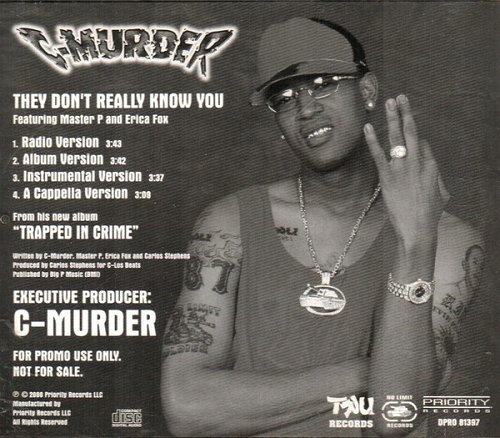 C-Murder - They Don`t Really Know You (CD Single, Promo) cover