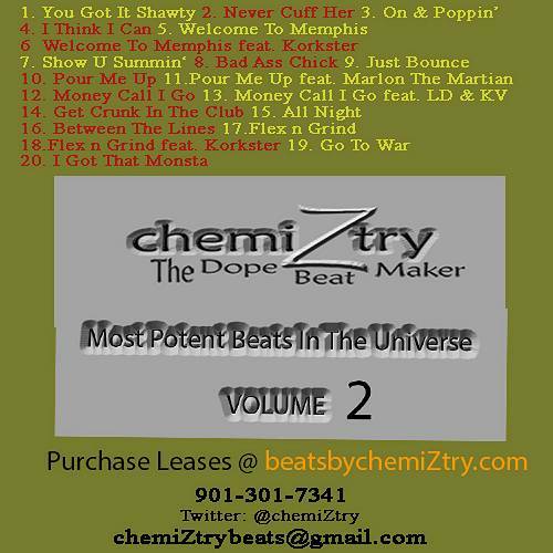 chemiZtry - Most Potent Beats In The Universe, Vol. 2 cover