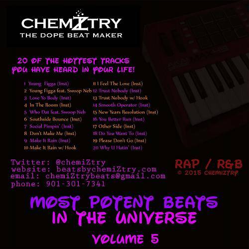 chemiZtry - Most Potent Beats In The Universe, Vol. 5 cover