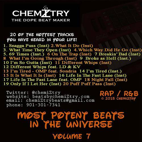 chemiZtry - Most Potent Beats In The Universe, Vol. 7 cover