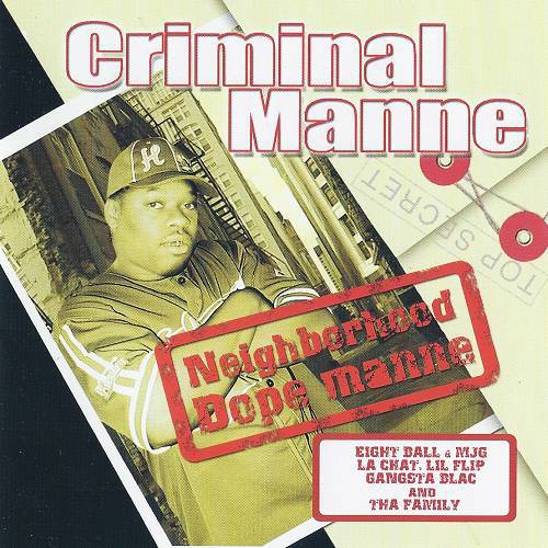 Criminal Manne - Neighborhood Dope Manne cover