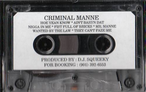 Criminal Manne - Solo Tape cover