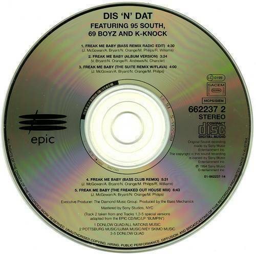 Dis `N` Dat - Freak Me Baby (CD Maxi-Single) cover