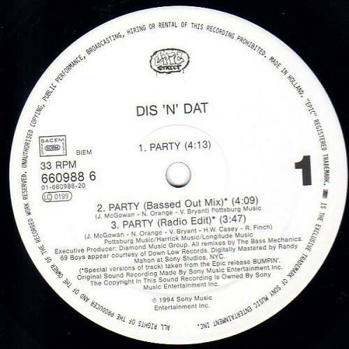 Dis `N` Dat - Party (12'' Vinyl, 33 1-3 RPM) cover