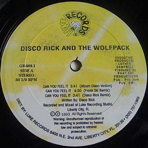 Disco Rick And The Wolf Pack - Can You Feel It (12'' Vinyl) cover
