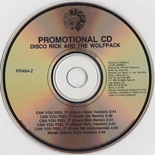 Disco Rick And The Wolf Pack - Can You Feel It (CD Single, Promo) cover