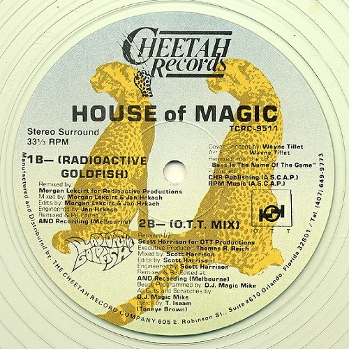 DJ Magic Mike - House Of Magic (12'' Vinyl, 33 1-3 RPM) cover