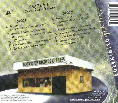 DJ Screw - Chapter 006. Down South Hustlers cover