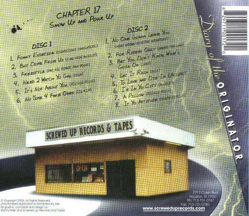 DJ Screw - Chapter 017. Show Up And Pour Up cover