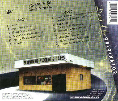 DJ Screw - Chapter 086. Gee`s Nite Out cover