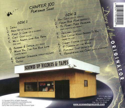 DJ Screw - Chapter 100. Platinum Shit cover
