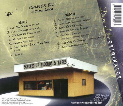 DJ Screw - Chapter 102. 3 Years Later cover