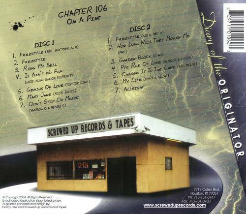 DJ Screw - Chapter 106. On A Pint cover
