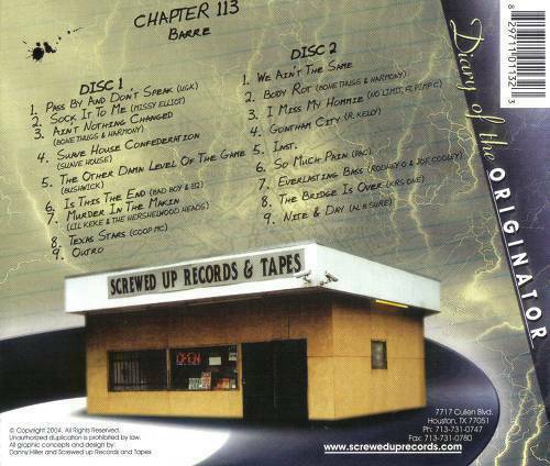 DJ Screw - Chapter 113. Barre cover