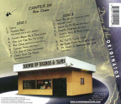 DJ Screw - Chapter 114. Bow Down cover