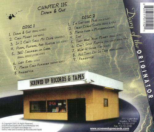 DJ Screw - Chapter 115. Down & Out cover