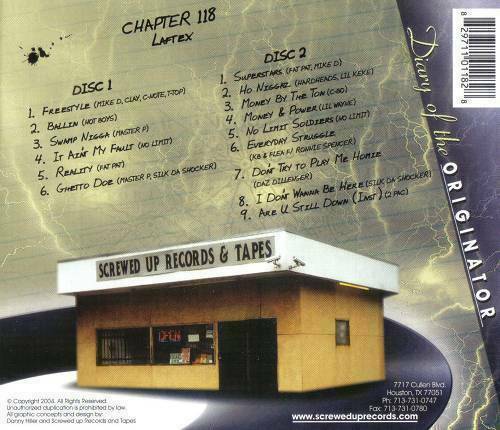 DJ Screw - Chapter 118. Laftex cover