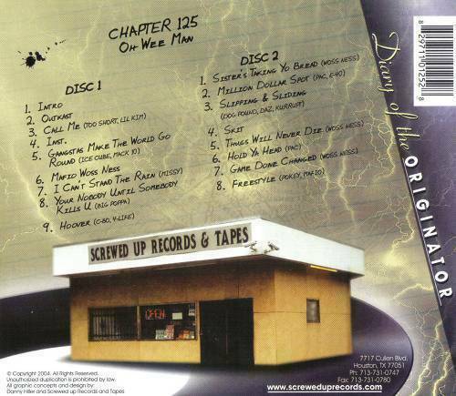 DJ Screw - Chapter 125. Oh Wee Man cover