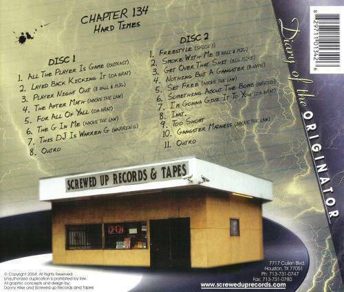 DJ Screw - Chapter 134. Hard Times cover
