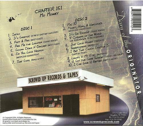 DJ Screw - Chapter 151. Mo Money cover