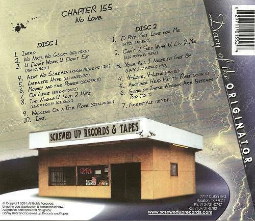 DJ Screw - Chapter 155. No Love cover