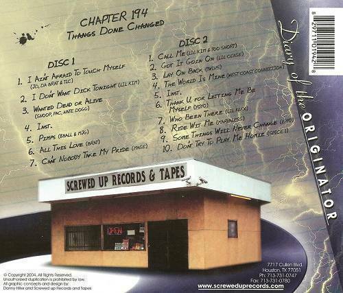 DJ Screw - Chapter 194. Thangs Done Changed cover