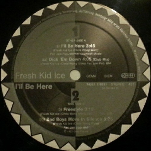 Fresh Kid Ice - I`ll Be Here (12'' Vinyl, 45 RPM, Maxi-Single) cover