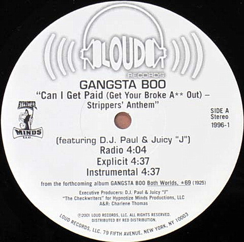 Gangsta Boo - Can I Get Paid (12'' Vinyl, Single) cover