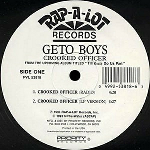 Geto Boys - Crooked Officer (12'' Vinyl) cover