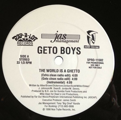 Geto Boys - The World Is A Ghetto (12'' Vinyl, Promo) cover