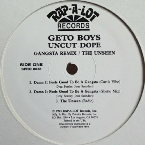 Geto Boys - Uncut Dope. Gangsta Remix / The Unseen (12'' Vinyl, Promo) cover