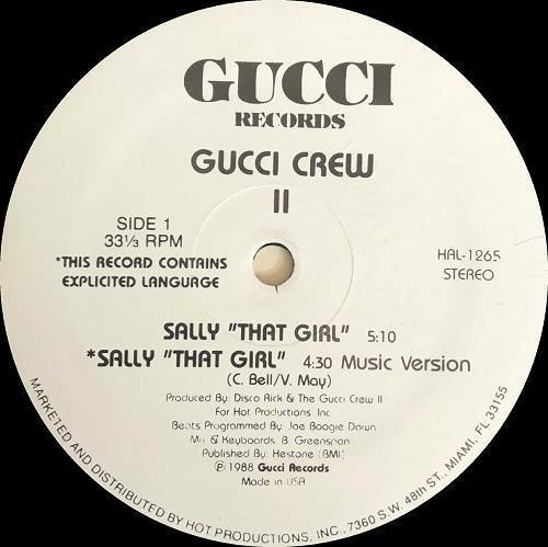 Gucci Crew II - Sally (That Girl) (12'' Vinyl, 33 1-3 RPM) cover