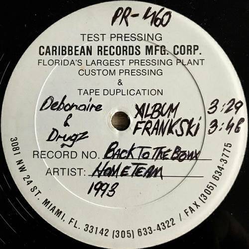 Home Team - Back To The Bronx (12'' Vinyl, 33 1-3 RPM, Test Pressing) cover