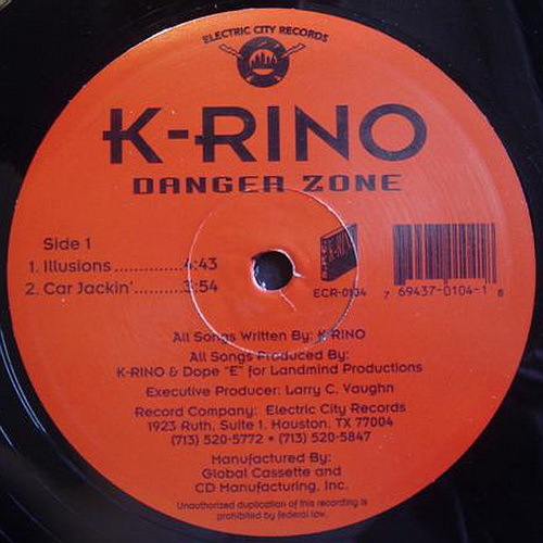 K-Rino - Danger Zone (12'' Vinyl, EP) cover