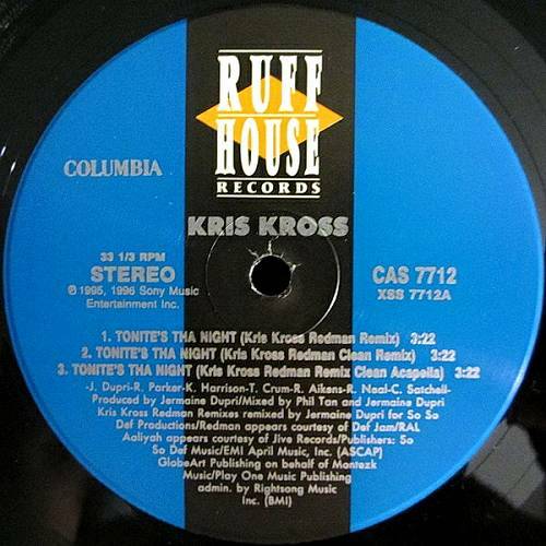 Kris Kross - Tonite`s Tha Night (12'' Vinyl, 33 1-3 RPM) cover