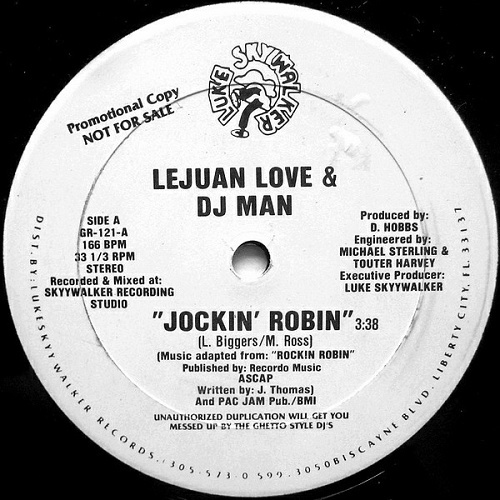 Le Juan Love - Jockin` Robin / Mega Mix (12'' Vinyl, 33 1-3 RPM, Promo) cover