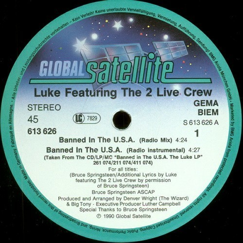 Luke & The 2 Live Crew - Banned In The U.S.A. (12'' Vinyl) cover