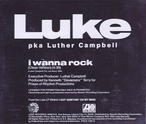 Luke - I Wanna Rock (CD Single, Promo) cover