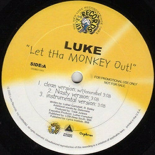 Luke - Let Tha Monkey Out! (12'' Vinyl, Promo) cover